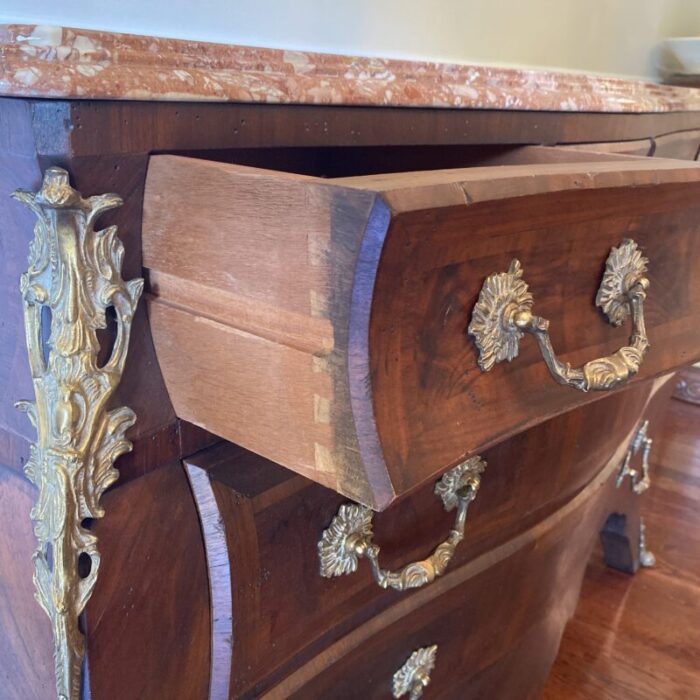 19th century french style marble top chest of drawers 4785