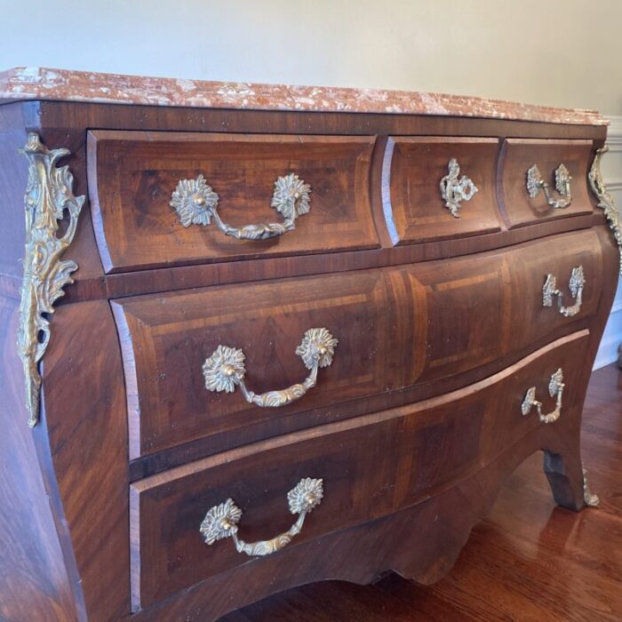 19th century french style marble top chest of drawers 7253