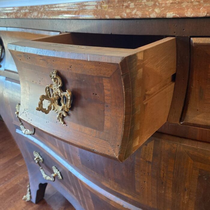 19th century french style marble top chest of drawers 8617