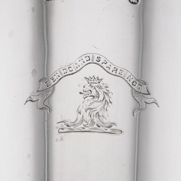 19th century scottish silver clan mac gregor traveling flask 1893 7