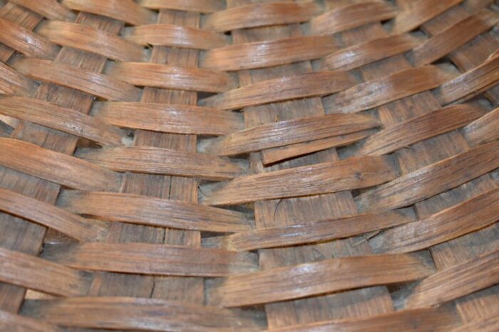 19th century split oak flower gathering basket 5441