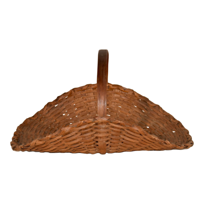 19th century split oak flower gathering basket 9608