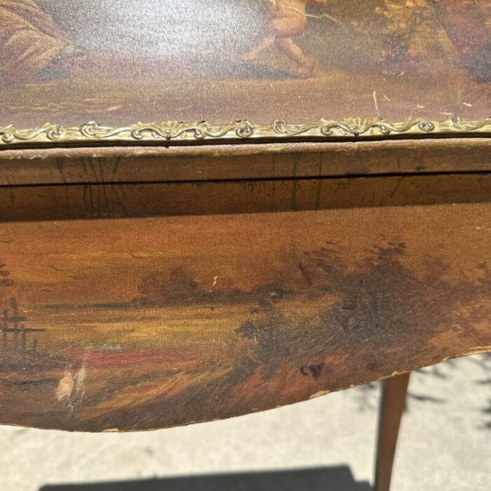 19th century vernis martin bombay ladies hand painted writing desk 7656