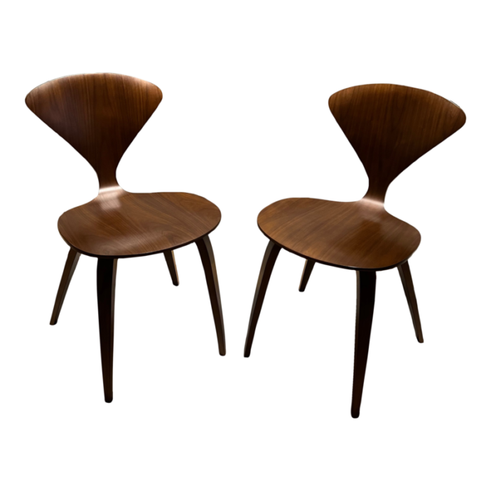 2019 cherner walnut side chairs set of 2 7901