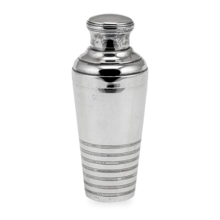 20th century art deco silver plated cocktail shaker france 1950s 7