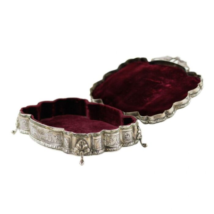 20th century baroque italian silver jewelry box 6