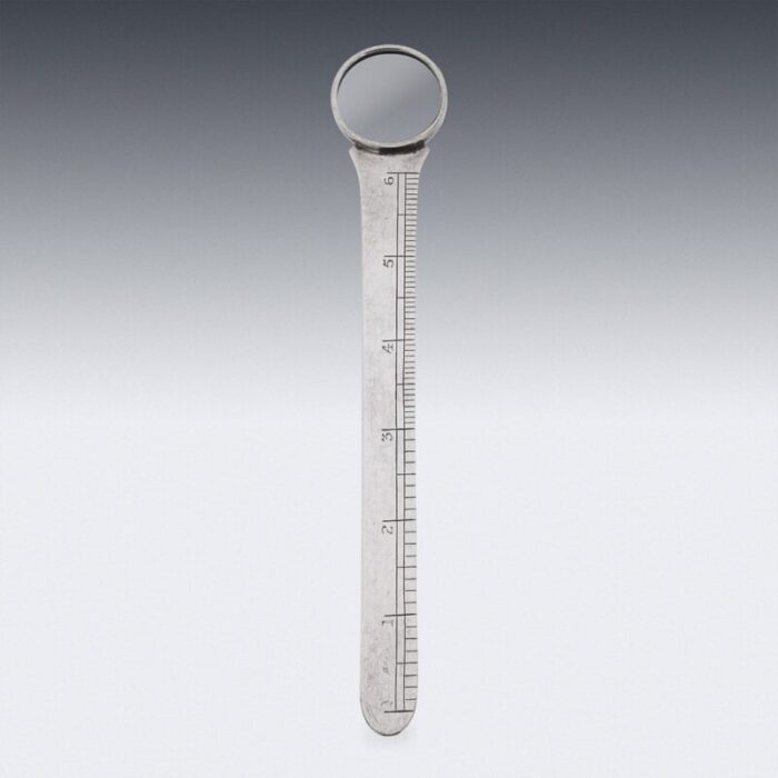 20th century british silver magnifying glass ruler from asprey 1929 3