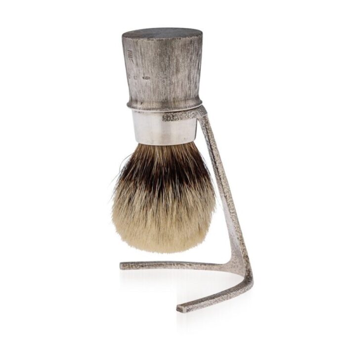 20th century english silver shaving brush stand from christopher lawrence 1976 set of 2 1