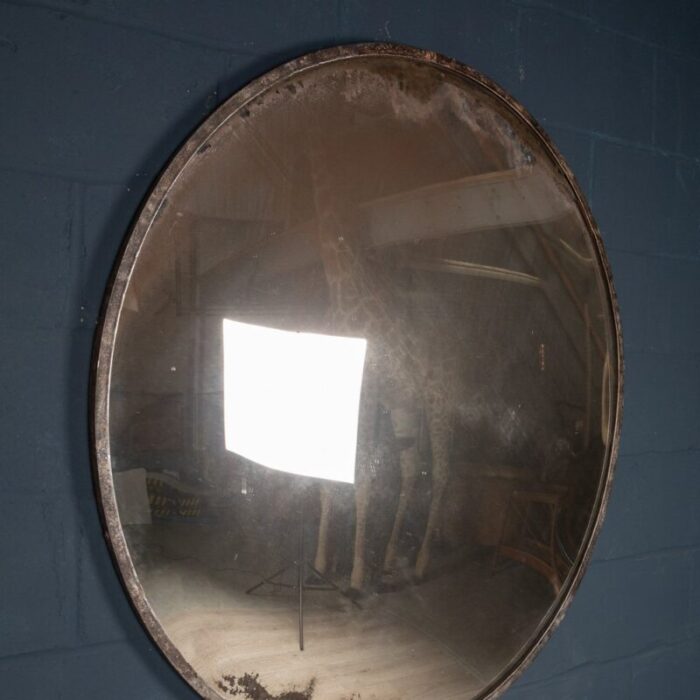 20th century large convex railway mirror czechoslovakia 1950s 4