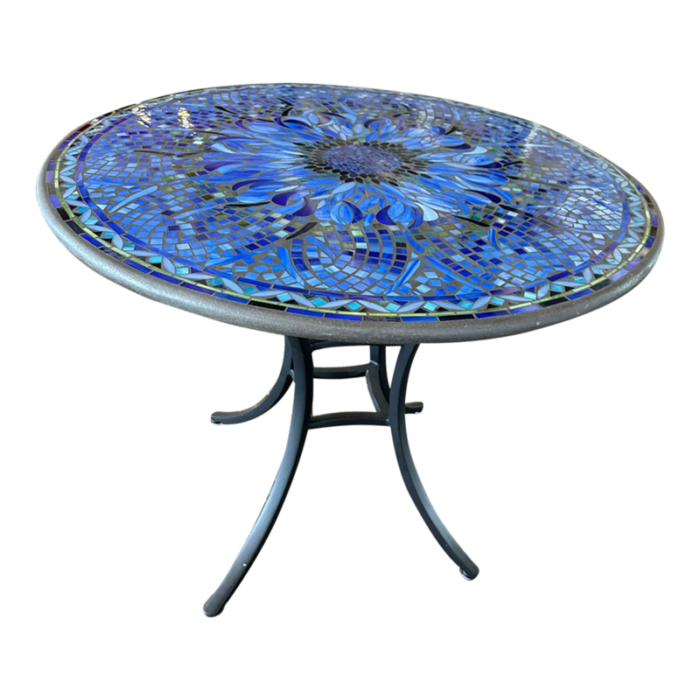 21st century neille olson mosaics outdoor dining table 7153