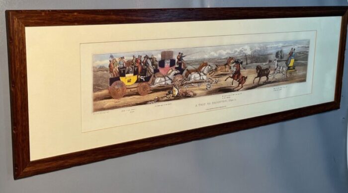 a trip to brighton 1824 hand colored engraving panoramic vie sir john dean paul esqdel 2991