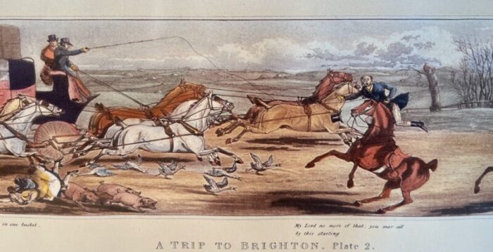 a trip to brighton 1824 hand colored engraving panoramic vie sir john dean paul esqdel 7567