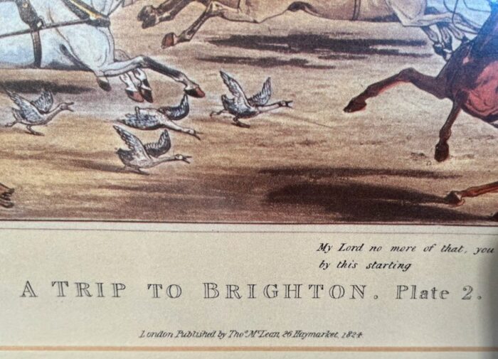 a trip to brighton 1824 hand colored engraving panoramic vie sir john dean paul esqdel 7972