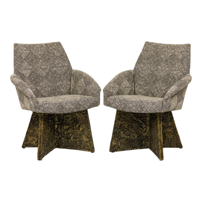 adrian pearsall style mid century armchairs a pair 5742