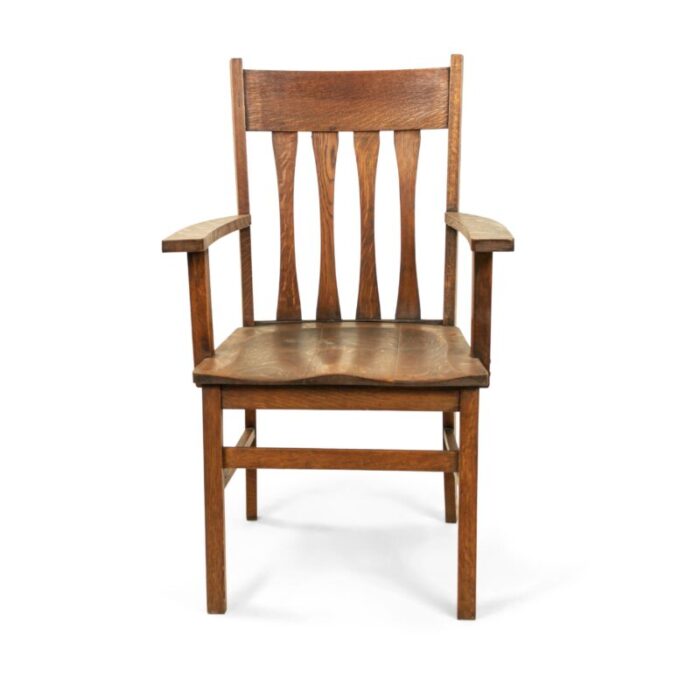 american mission slat back wooden armchair 7129