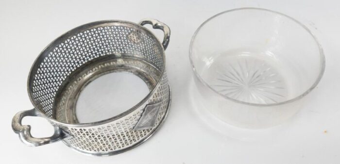 american silverplate wine coaster 10