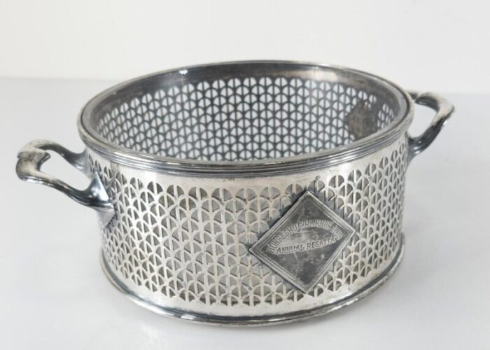 american silverplate wine coaster 11