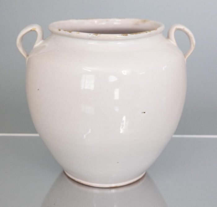 antique 19th century french white glazed confit pot 2410