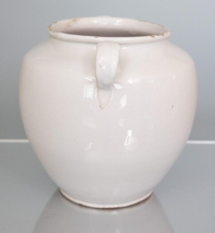 antique 19th century french white glazed confit pot 2684