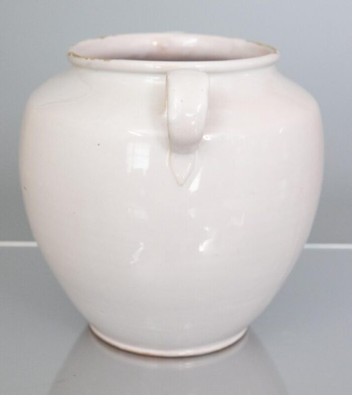 antique 19th century french white glazed confit pot 5852