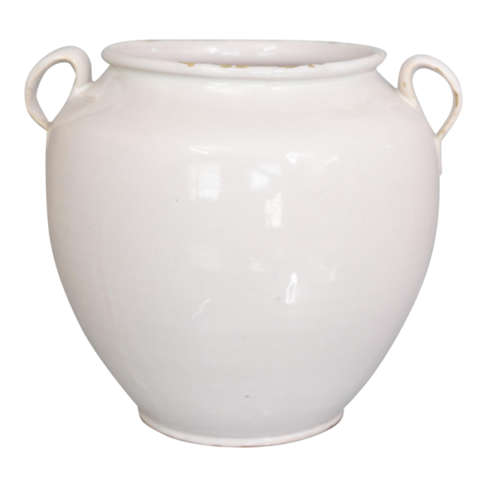 antique 19th century french white glazed confit pot 7225