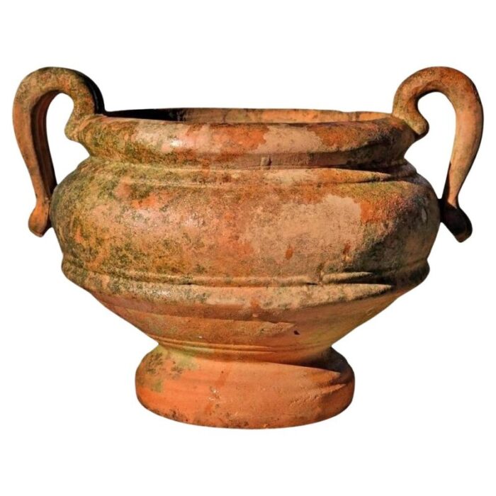 antique cachepot in terracotta 19th century 1