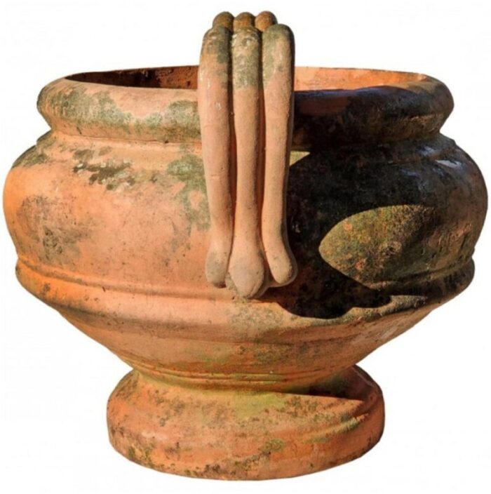 antique cachepot in terracotta 19th century 2