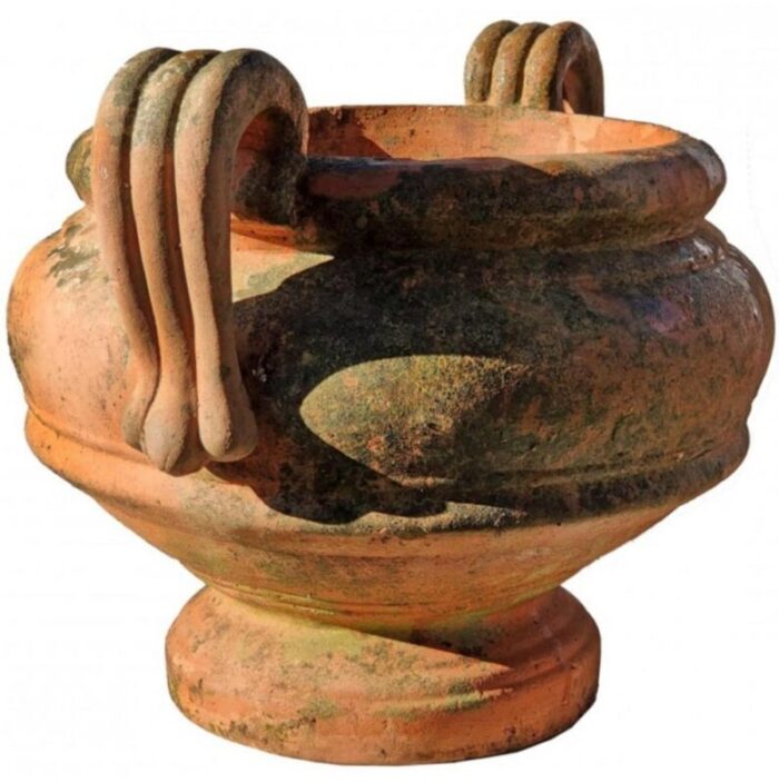 antique cachepot in terracotta 19th century 3