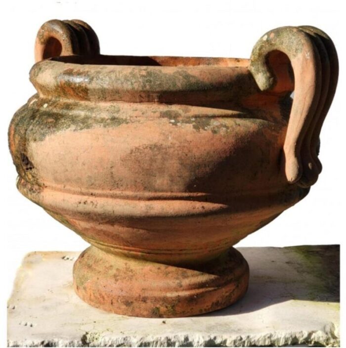 antique cachepot in terracotta 19th century 4