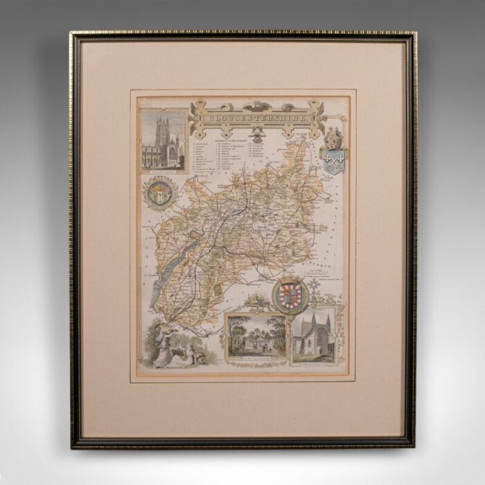 antique english lithography map 1 1