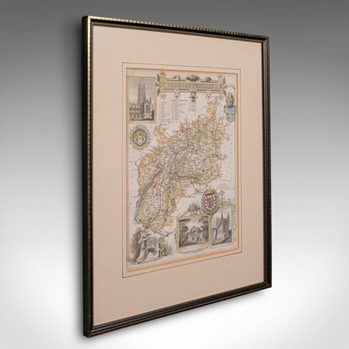 antique english lithography map 2 1