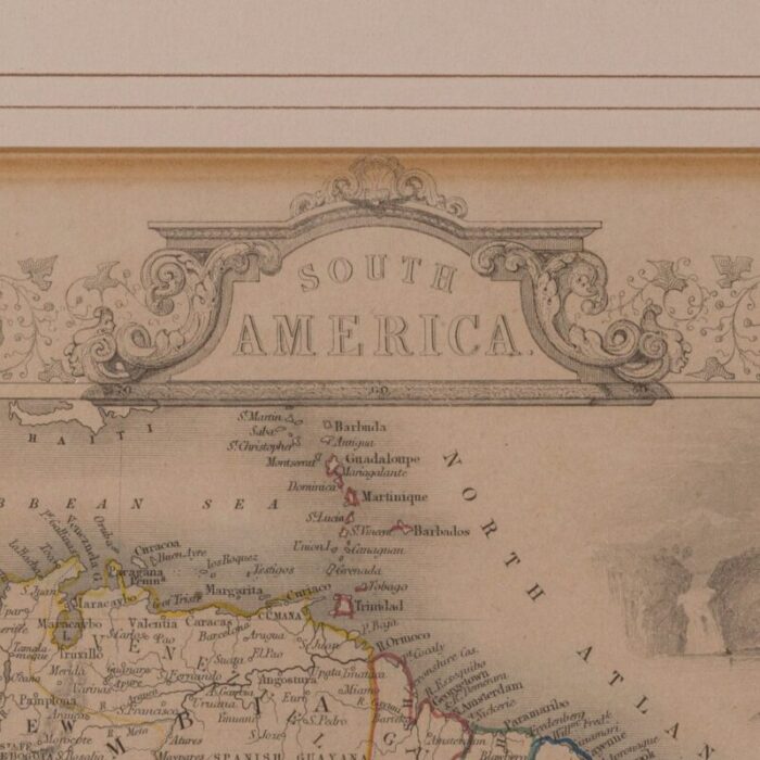 antique english lithography map of south america 4