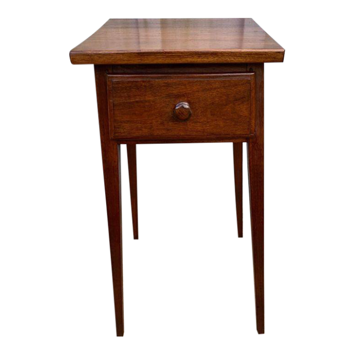 antique federal style mahogany side table with dovetails and finished back 9229