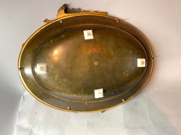 antique french bronze tray with alabaster centerpiece 19th century 6018