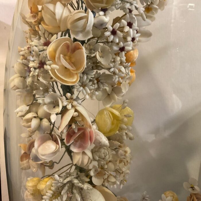 antique french napoleon iii wedding shellart wreath 2266