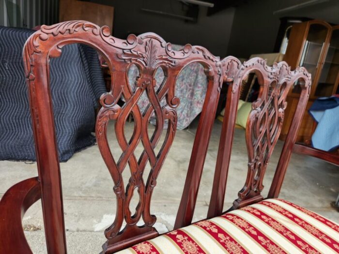 antique georgian mahogany settee 1604