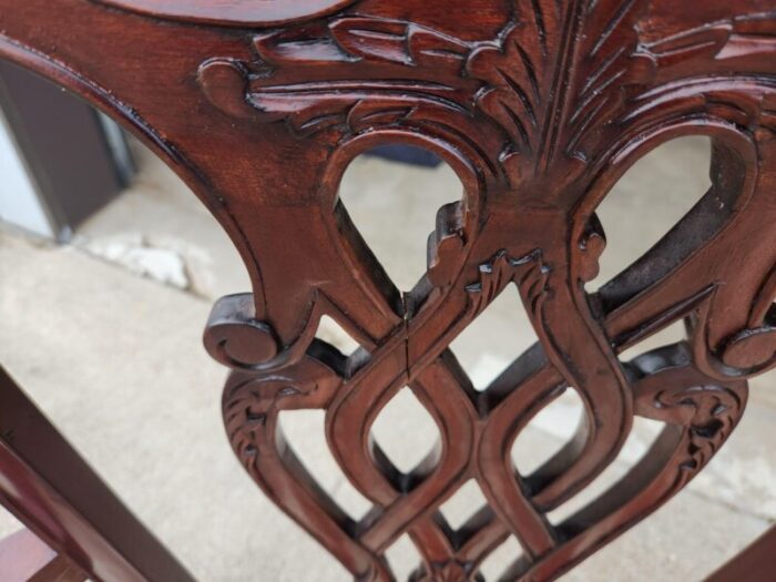 antique georgian mahogany settee 9870