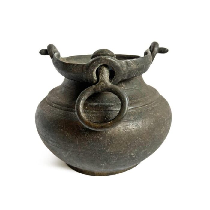 antique india bronze cook pot 3