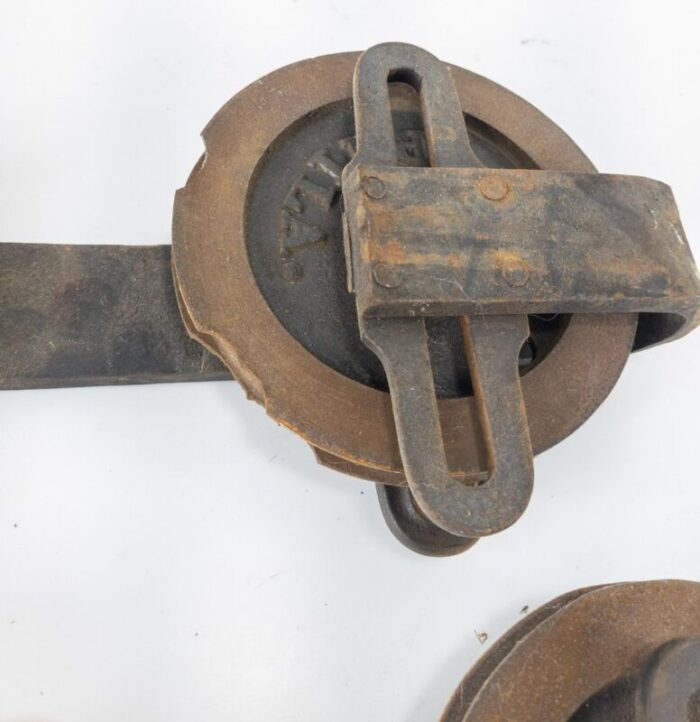 antique iron barn door hanger 10