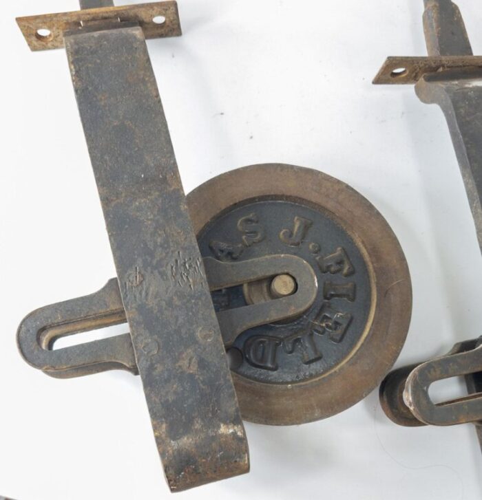 antique iron barn door hanger 2