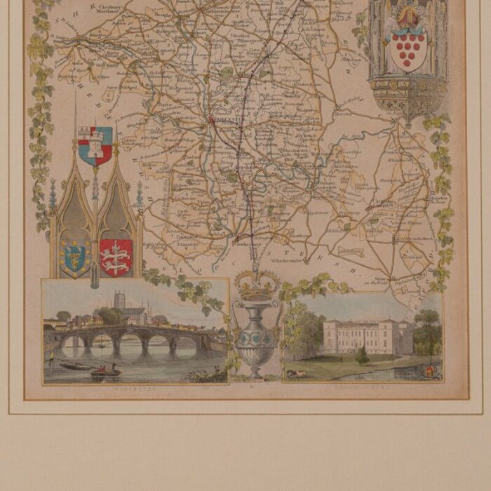 antique lithography map 5