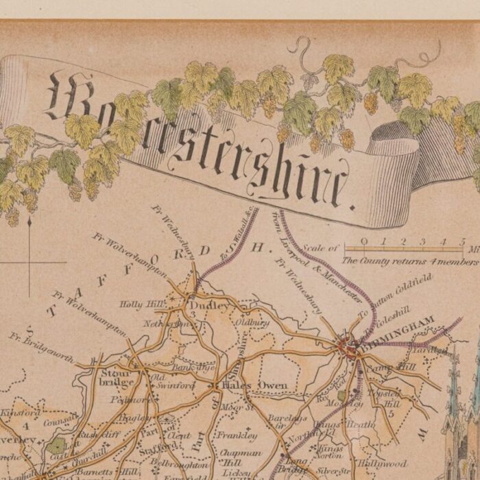 antique lithography map 7