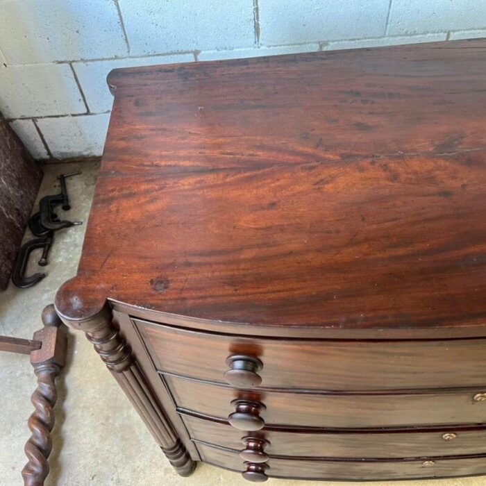 antique mahogany bow front dresser 1011