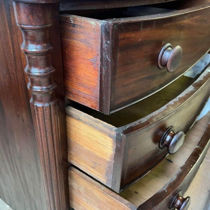 antique mahogany bow front dresser 2232