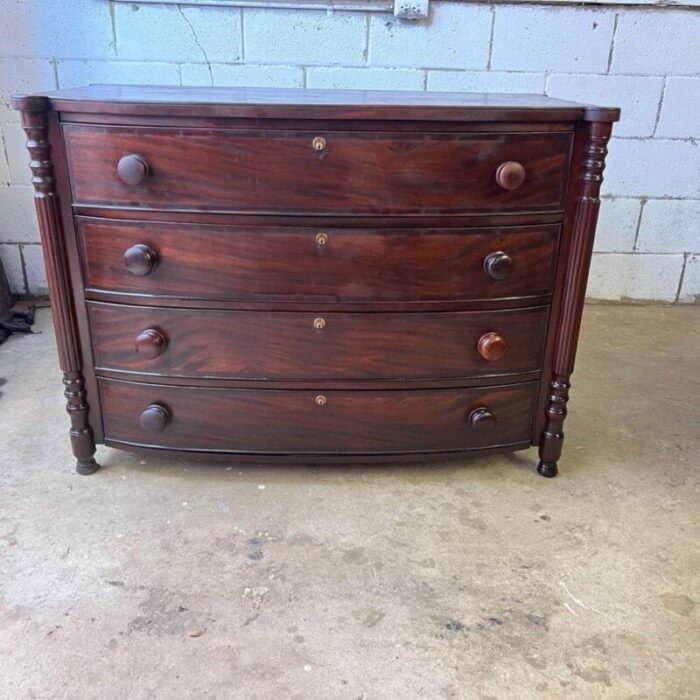 antique mahogany bow front dresser 2778