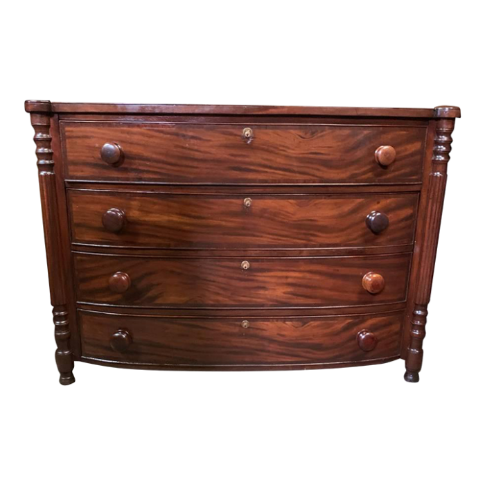 antique mahogany bow front dresser 4983