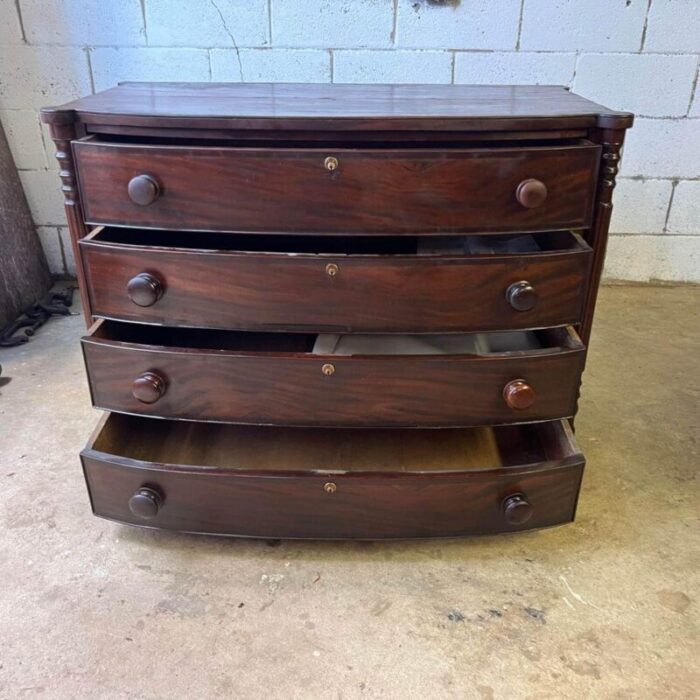 antique mahogany bow front dresser 5813