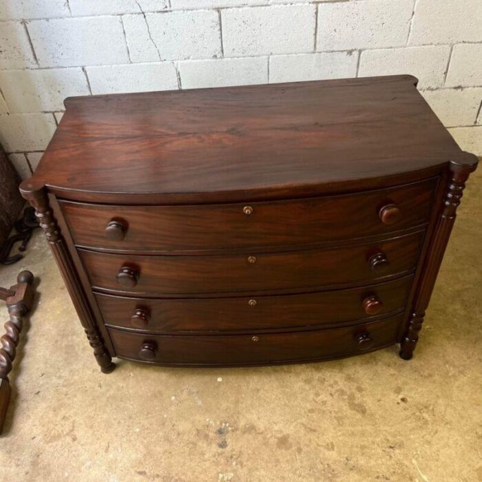 antique mahogany bow front dresser 7054