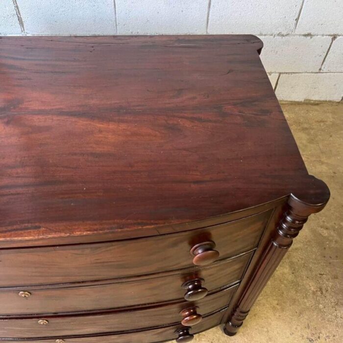 antique mahogany bow front dresser 9769