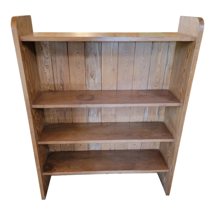 antique pitch pine bookcase from england 0674